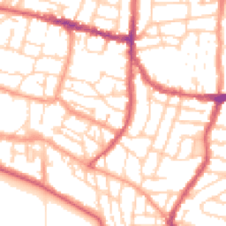 Daytime road noise heatmap for PO5 2AS