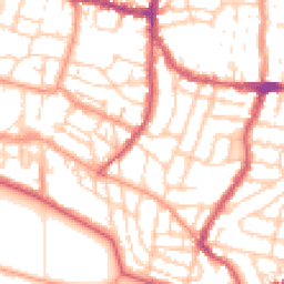 Daytime road noise heatmap for PO5 2DP
