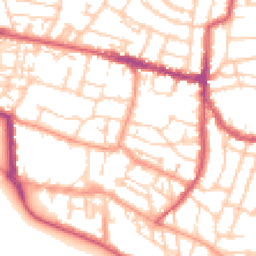 Daytime road noise heatmap for PO5 2DQ