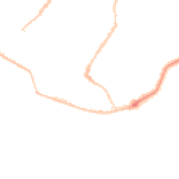 Night-time road noise heatmap for PO5 2JL