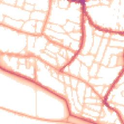Daytime road noise heatmap for PO5 2NT