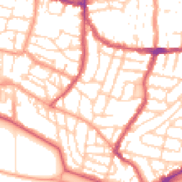 Daytime road noise heatmap for PO5 2QP