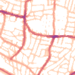 Daytime road noise heatmap for PO5 2QT