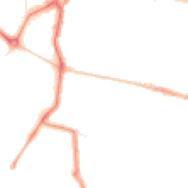 Night-time road noise heatmap for PO5 3BY