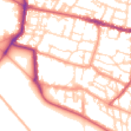 Daytime road noise heatmap for PO5 3HB