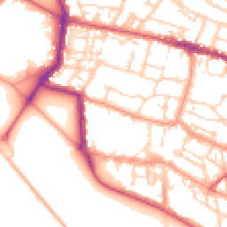 Daytime road noise heatmap for PO5 3PJ