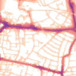 Daytime road noise heatmap for PO5 4BF
