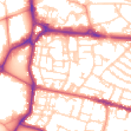 Daytime road noise heatmap for PO5 4BY
