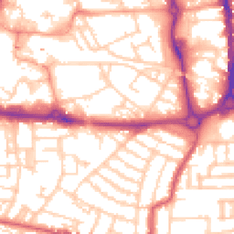 Daytime road noise heatmap for PO5 4FF