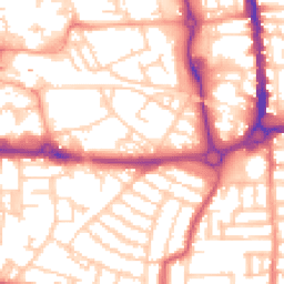 Daytime road noise heatmap for PO5 4LN