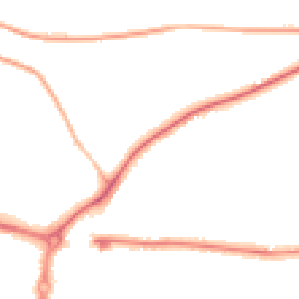 Night-time road noise heatmap for PO6 3ET