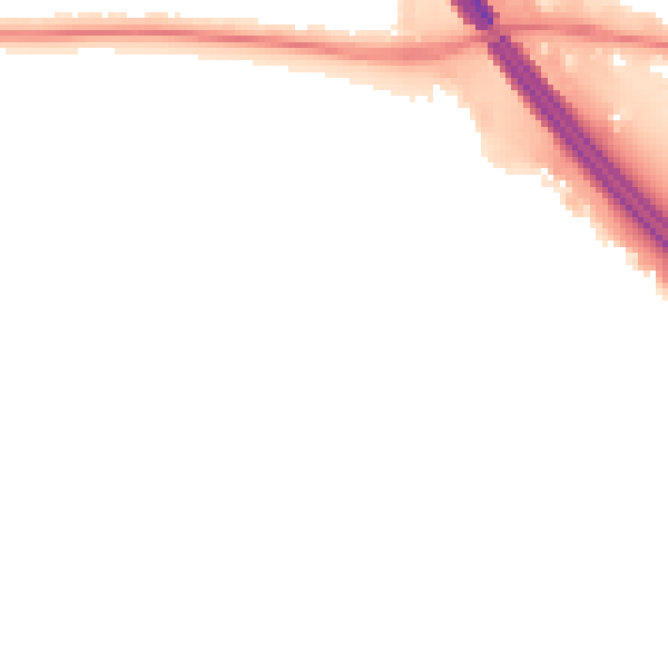 Night-time road noise heatmap for PO6 4UW