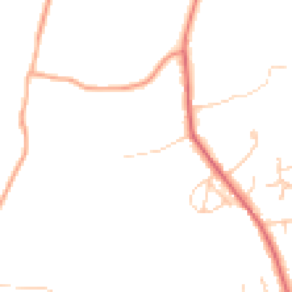 Daytime road noise heatmap for PO8 9RU
