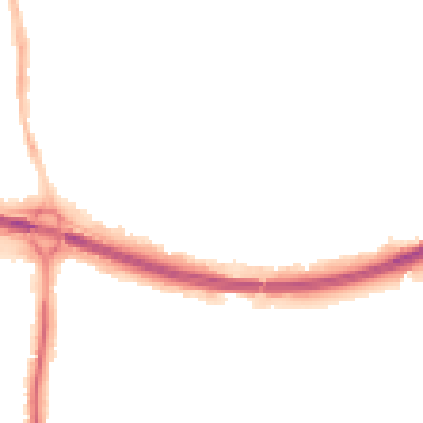Night-time road noise heatmap for PO9 1AS