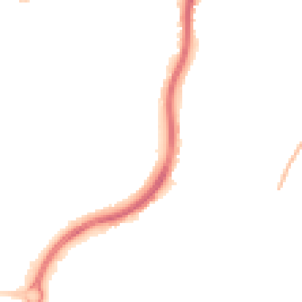 Night-time road noise heatmap for PO9 2DJ