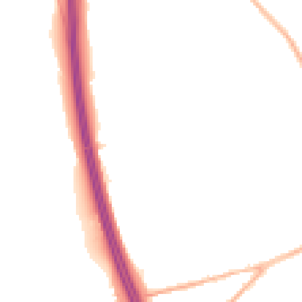 Night-time road noise heatmap for PO9 3RG