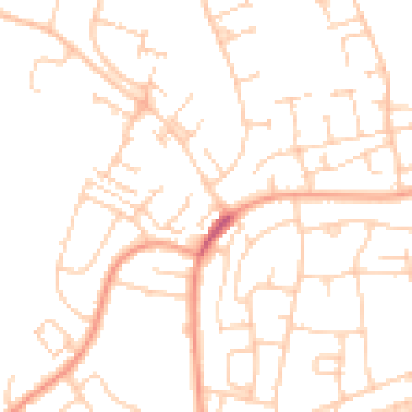 Daytime road noise heatmap for PO9 4JT