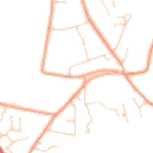 Daytime road noise heatmap for PO9 6AD