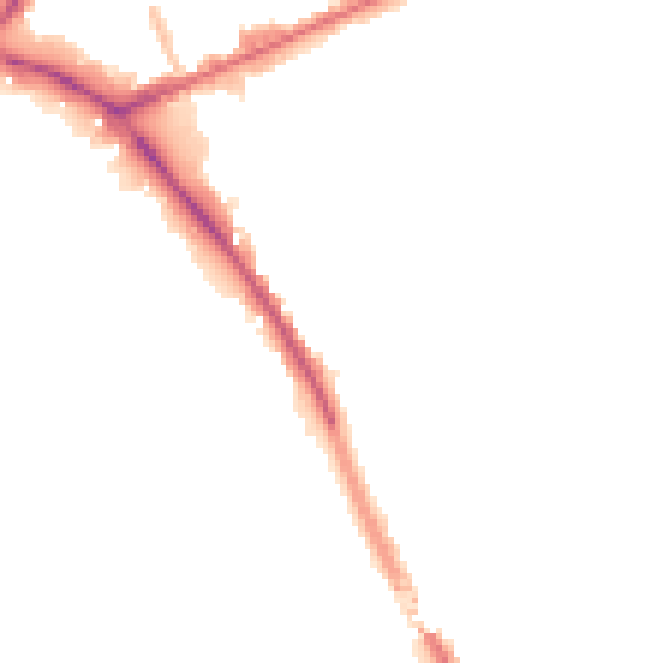 Night-time road noise heatmap for PR1 4BJ