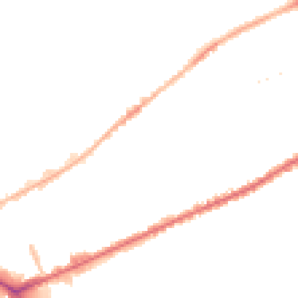 Night-time road noise heatmap for PR1 5US