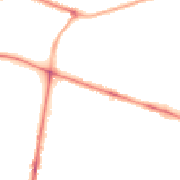Night-time road noise heatmap for PR1 6XD
