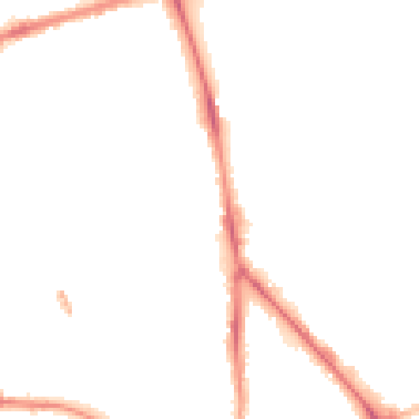 Night-time road noise heatmap for PR1 7RH