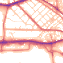 Daytime road noise heatmap for PR2 1AJ