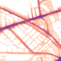 Daytime road noise heatmap for PR2 1DX