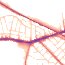 Daytime road noise heatmap for PR2 1JR