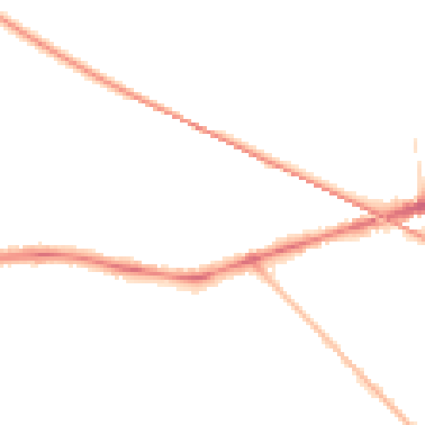 Night-time road noise heatmap for PR2 1JR