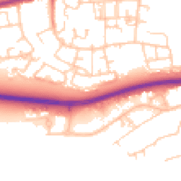 Daytime road noise heatmap for PR2 1PX