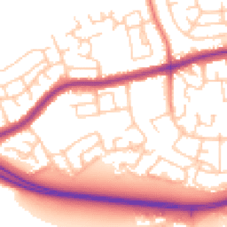 Daytime road noise heatmap for PR2 1RL