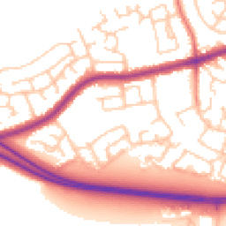 Daytime road noise heatmap for PR2 1RN