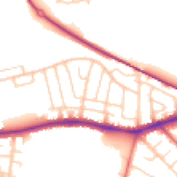 Daytime road noise heatmap for PR2 1SQ