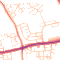 Daytime road noise heatmap for PR2 1TU