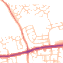 Daytime road noise heatmap for PR2 1TY