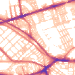 Daytime road noise heatmap for PR2 2SQ