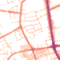 Daytime road noise heatmap for PR2 3JS