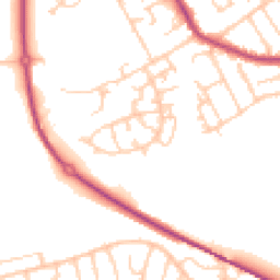 Daytime road noise heatmap for PR2 3YB