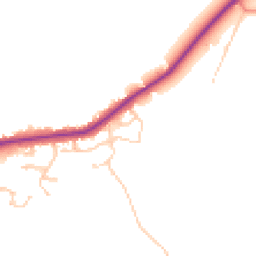 Daytime road noise heatmap for PR2 5DJ