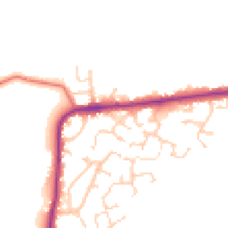 Daytime road noise heatmap for PR2 5JD