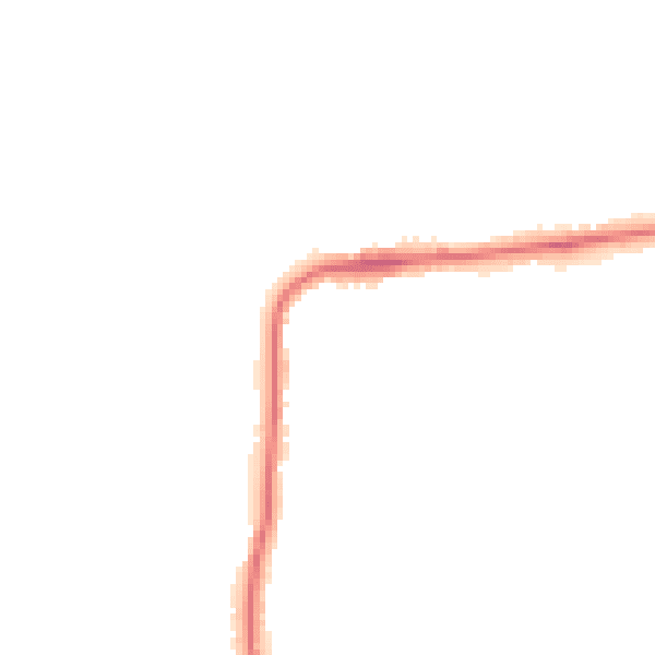 Night-time road noise heatmap for PR2 5JX