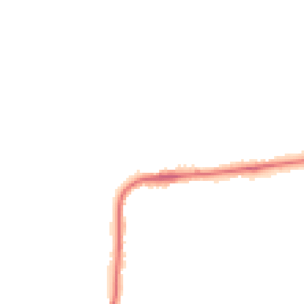 Night-time road noise heatmap for PR2 5JY