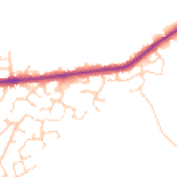 Daytime road noise heatmap for PR2 5LJ