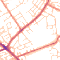 Daytime road noise heatmap for PR2 6DX