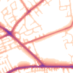 Daytime road noise heatmap for PR2 6NQ