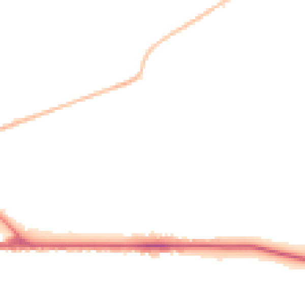 Night-time road noise heatmap for PR2 6NW