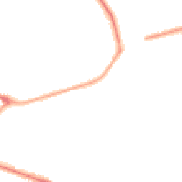 Night-time road noise heatmap for PR2 8AQ