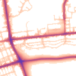 Daytime road noise heatmap for PR2 8EA