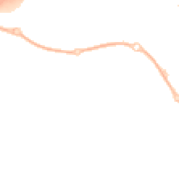 Night-time road noise heatmap for PR2 9FQ